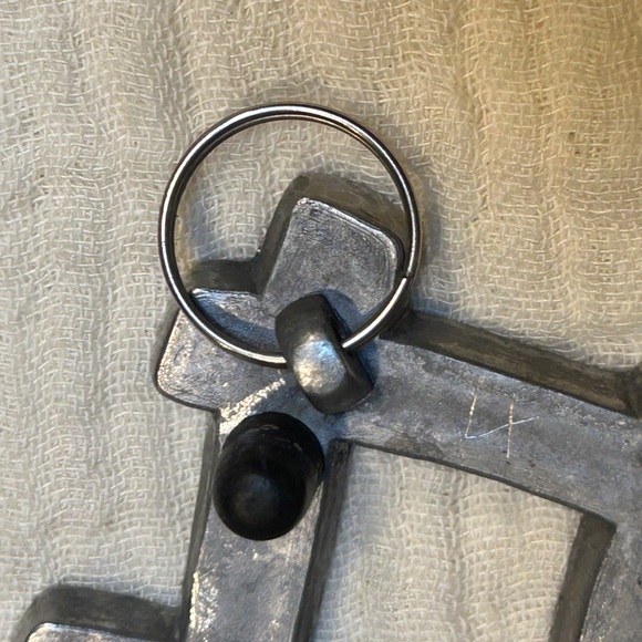 1980s Vintage Stainless Steel Silver Woven Metal Trivet Easy Hang Small Space - Picture 4 of 16